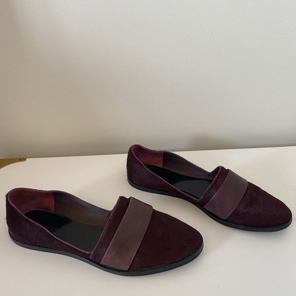 VINCE Mason (Maxon) Maroon Calf Hair Flats - Picture 12 of 16